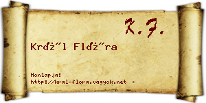 Král Flóra névjegykártya